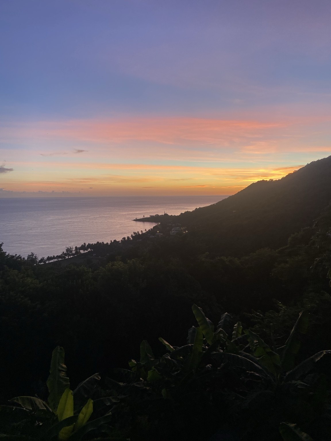Sunset over the Caribbean